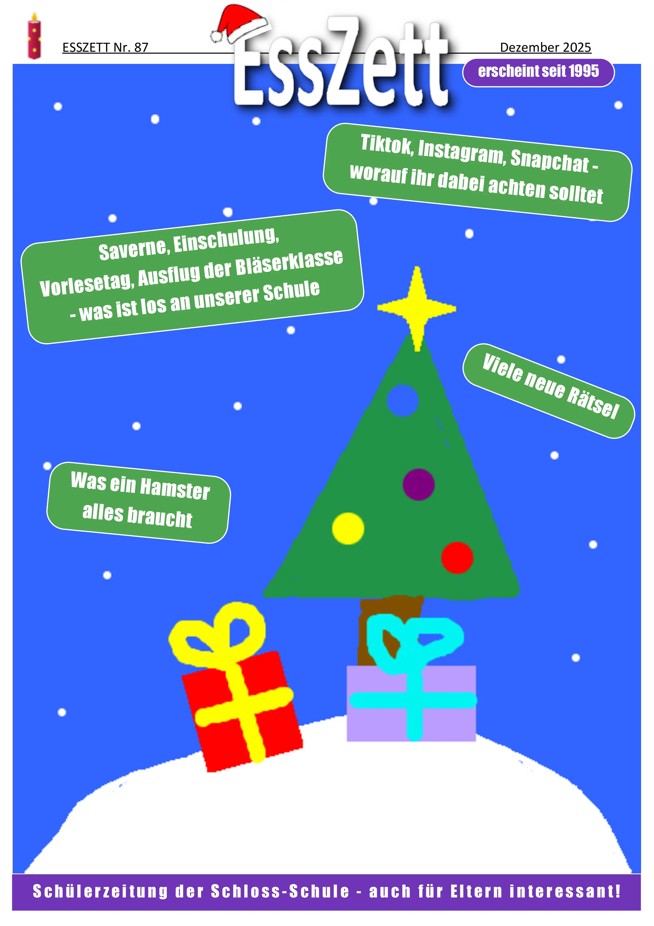 Die 87. Ausgabe der EssZett Schulzeitung der Schloss-Schule Gräfenhausen